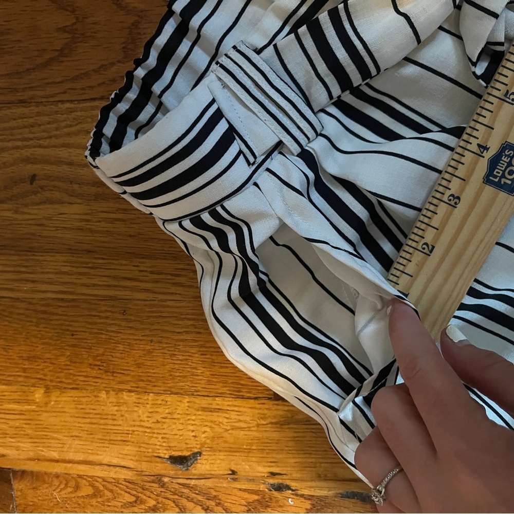 Skies Are Blue Black and White Striped Pants - Picture 5 of 6